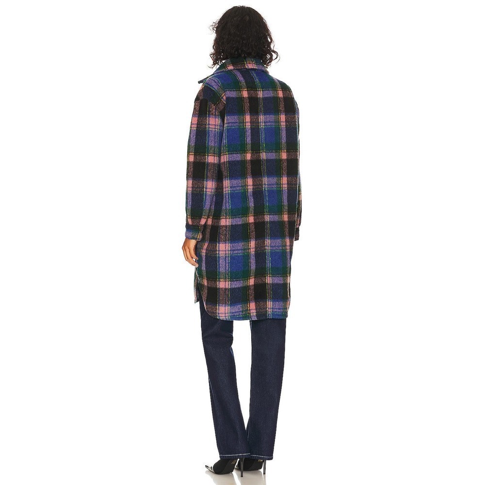 BLANKNYC Women's The Comeback Plaid Long Shacket Size M NWT - Picture 3 of 10